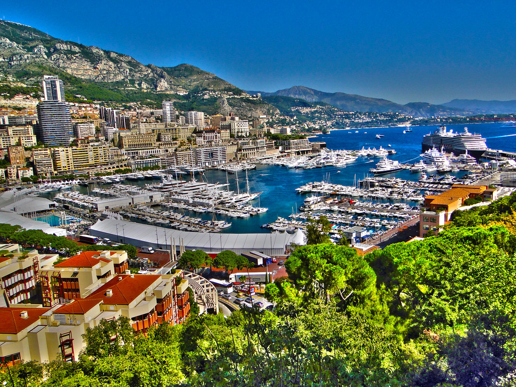 Beautiful oceanside scene of Monaco